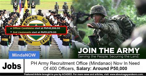 army recruitment office mindanao|Philippine Army Recruitment for Mindanao .